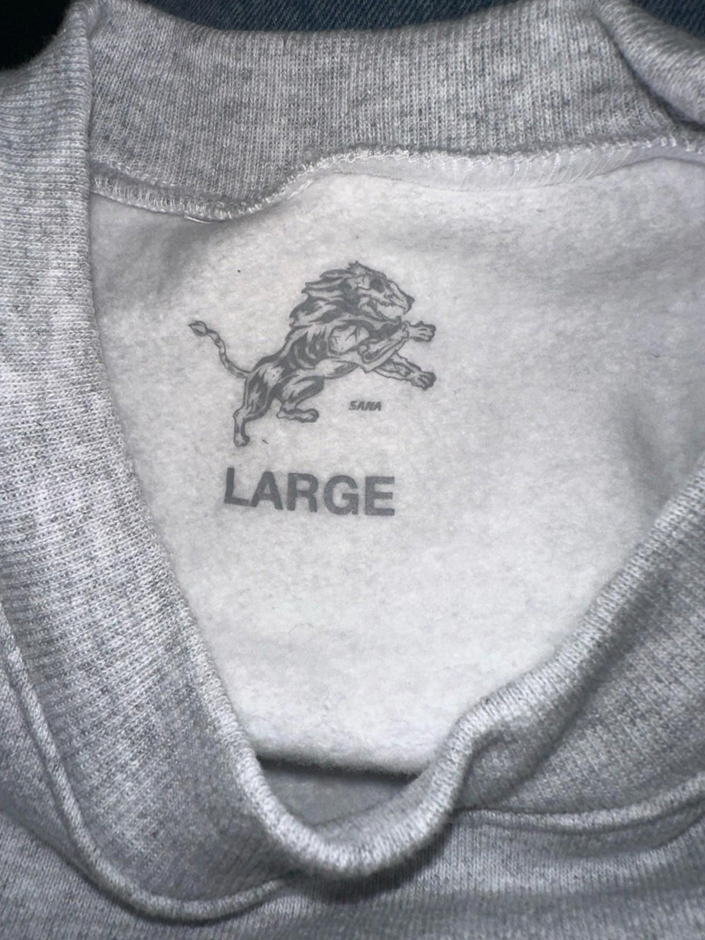 Unisex Gray SANA x Detroit Lions Skull Football Crewneck NFL - Size L NWOT