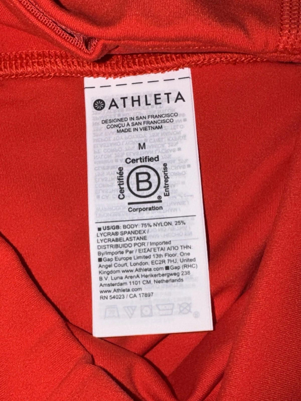 ATHLETA Elation Ultra High Rise Tight Workout Pant | Cardinal MED  NEW
