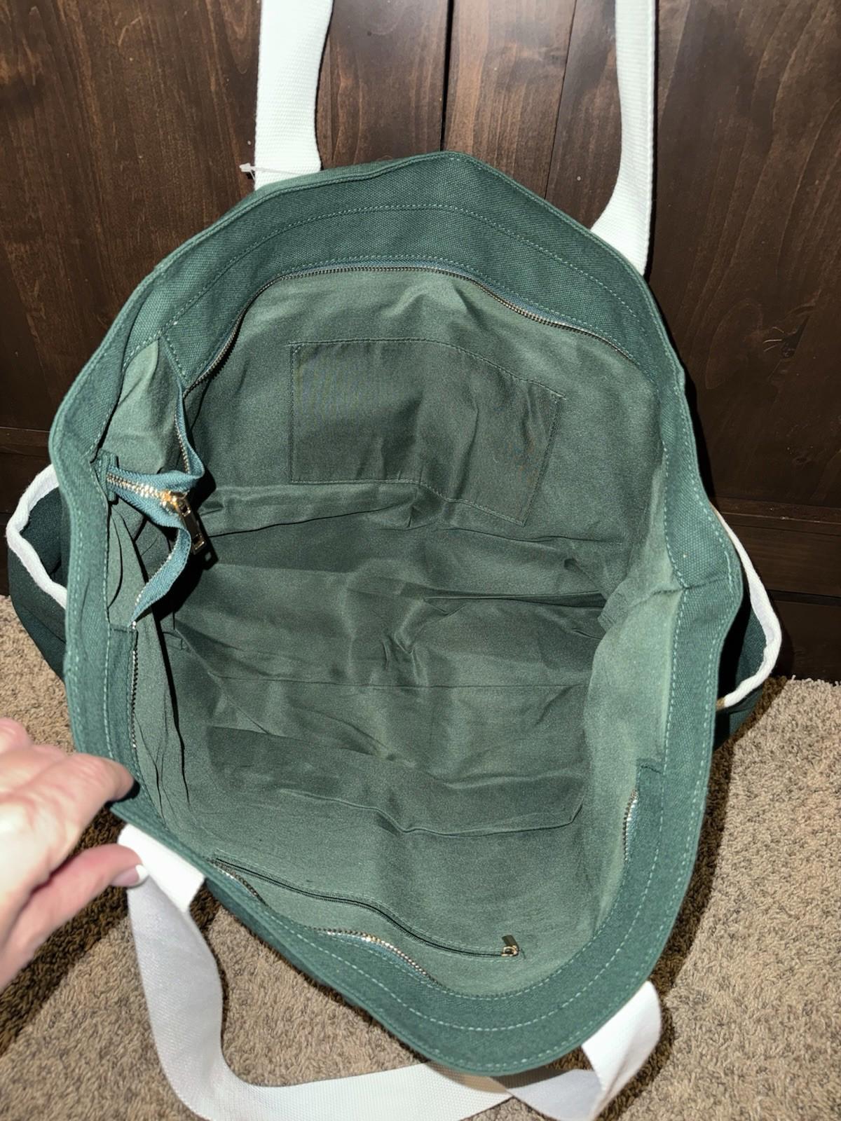 Anthropologie Daily Practice Green Tote