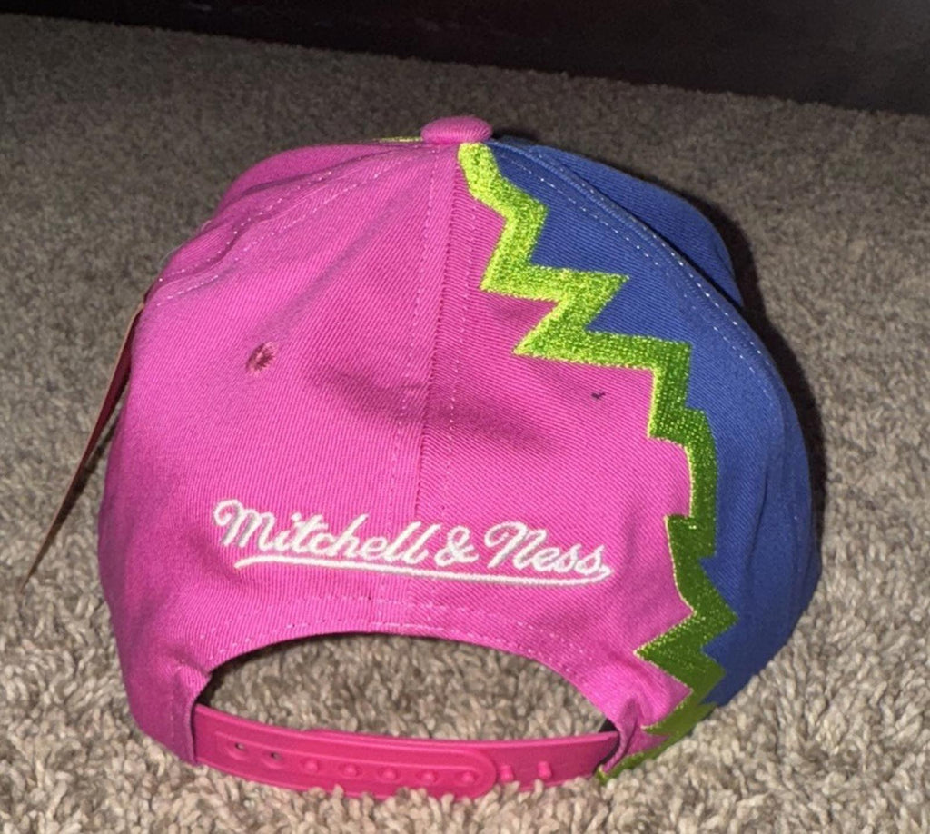 Ultimate Warrior Hat Cap Snap Back Blue Pink Wrestling WWE NWO WWF WCW Mens