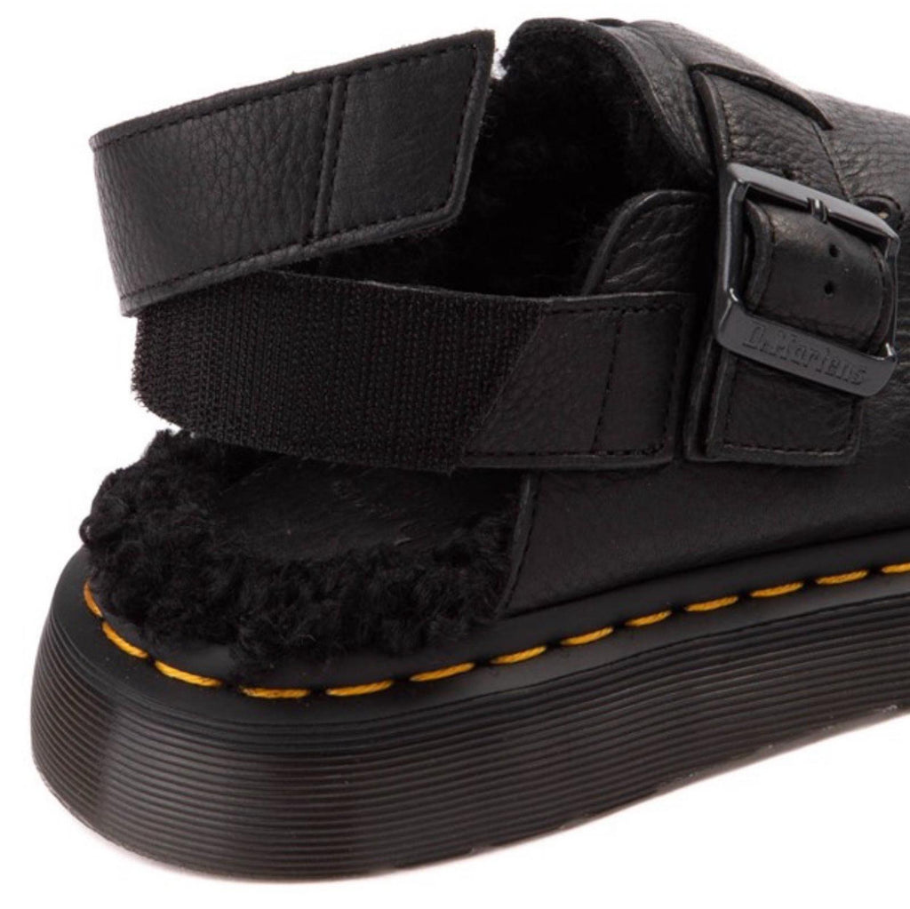 Dr Martens  Jorge II Ambassador Black Faux Fur Sling Back Mules Men’s 12