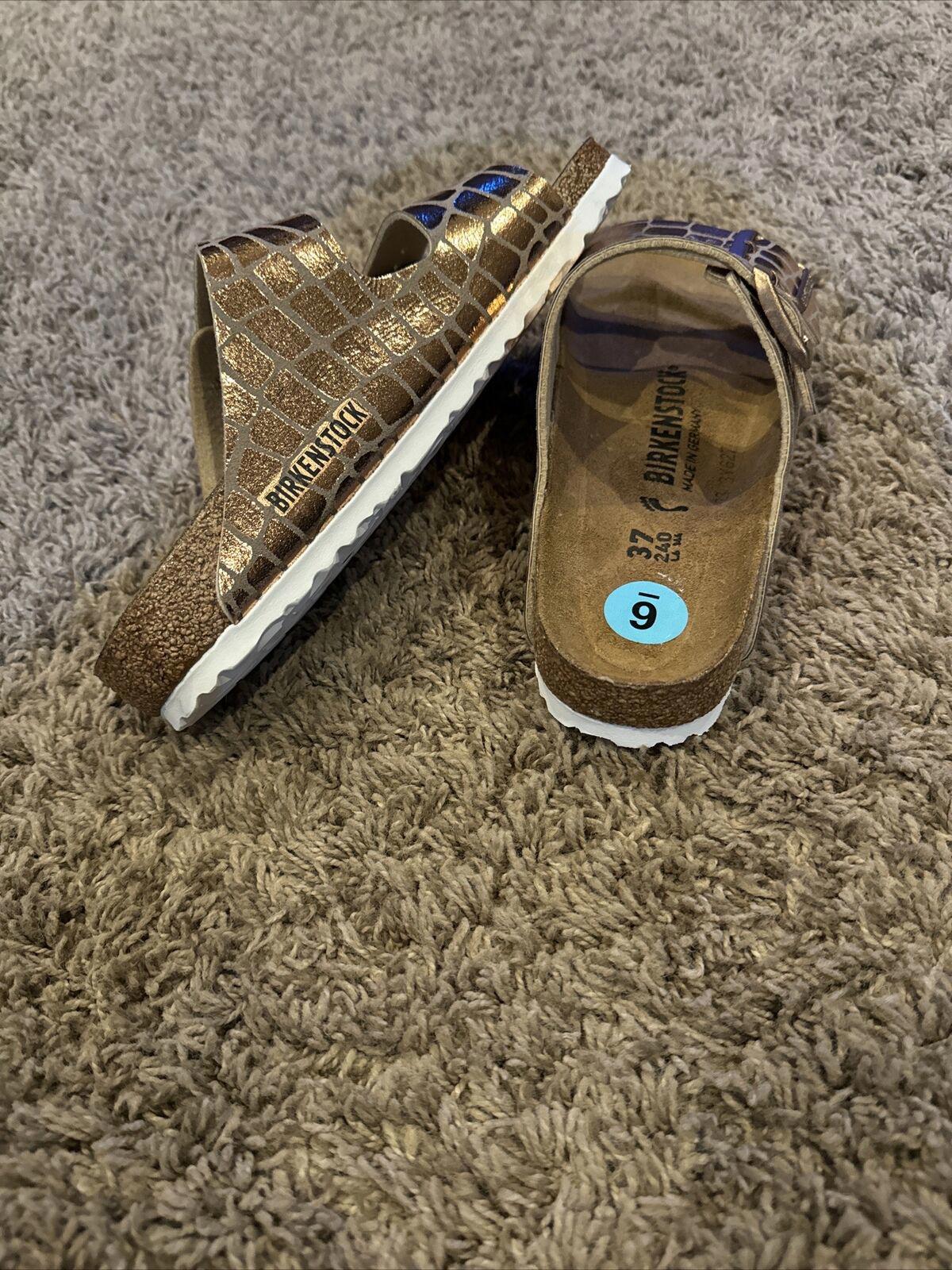Birkenstock Sandals Size 37 US Copper Leather Casual Arizona