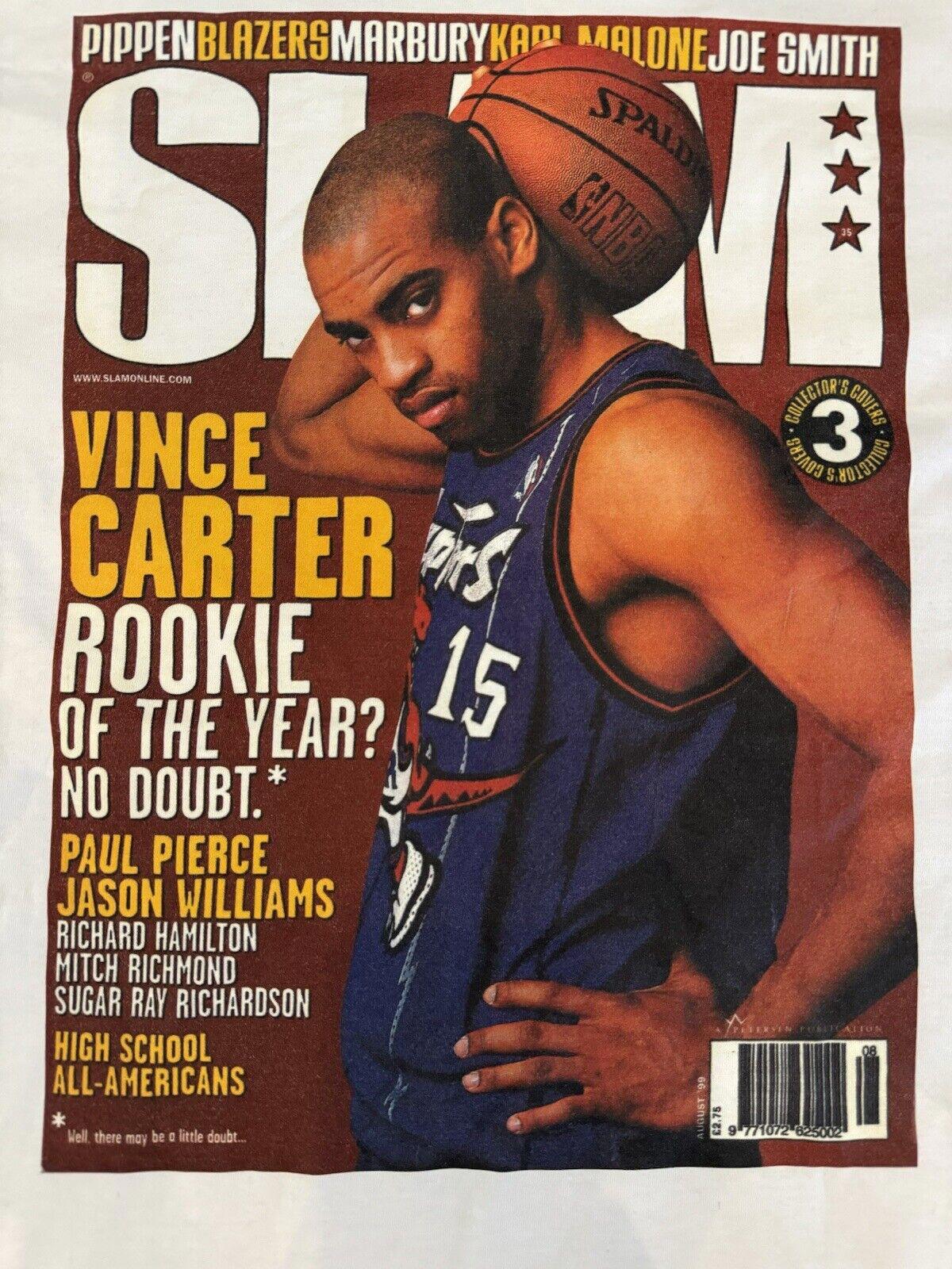 Mitchell & Ness SLAM Mag Rookie Vince Carter Toronto Raptors Tee  White XL NEW!