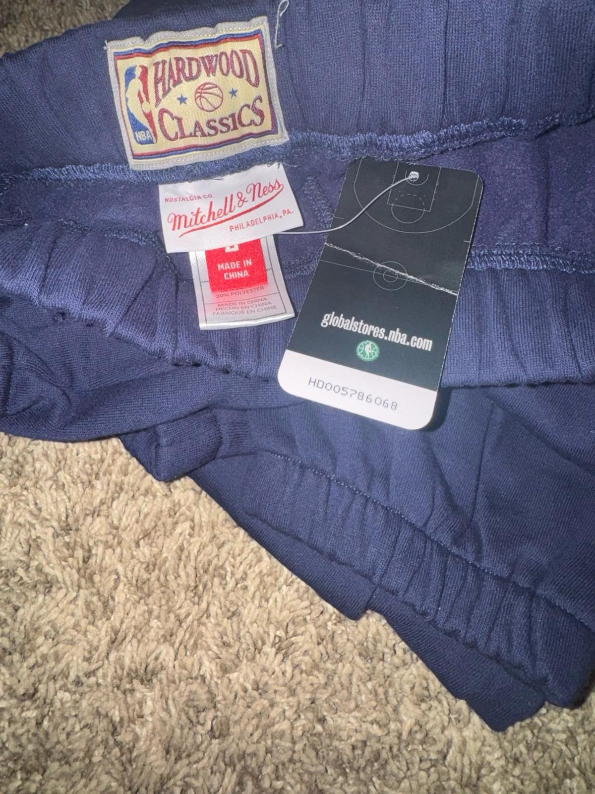 NEW! Dallas Mavericks Pants LARGE Mitchell Ness Hardwood Classics Joggers NWT