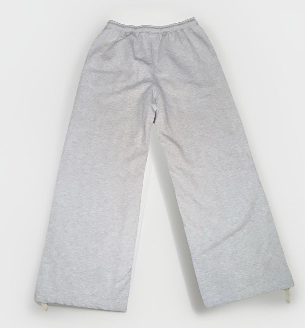 NEW! GLOWNY G DRAWSTRING SWEATPANTS (GRAY) Wide Leg Street Wear NWT