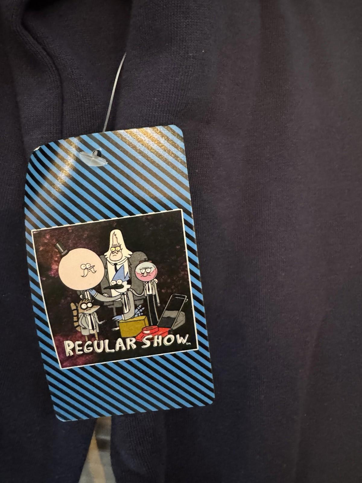 NEW! Regular Show Crest Embroidered Hoodie- BoxLunch Exclusive Med NWT