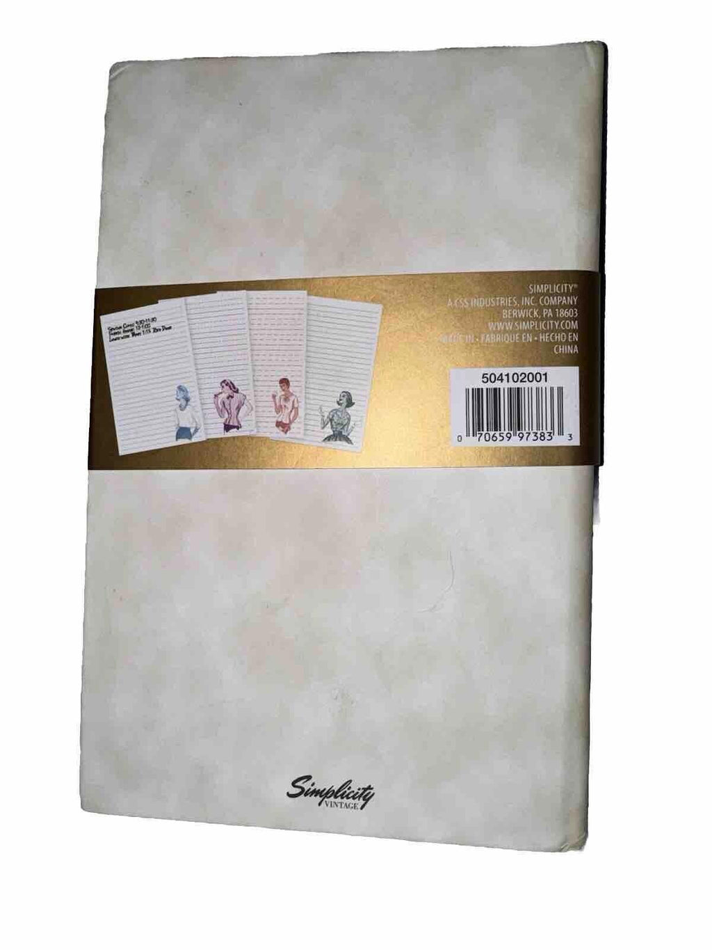 Simplicity Vintage Dress 1950's Fashion Hardcover Notebook