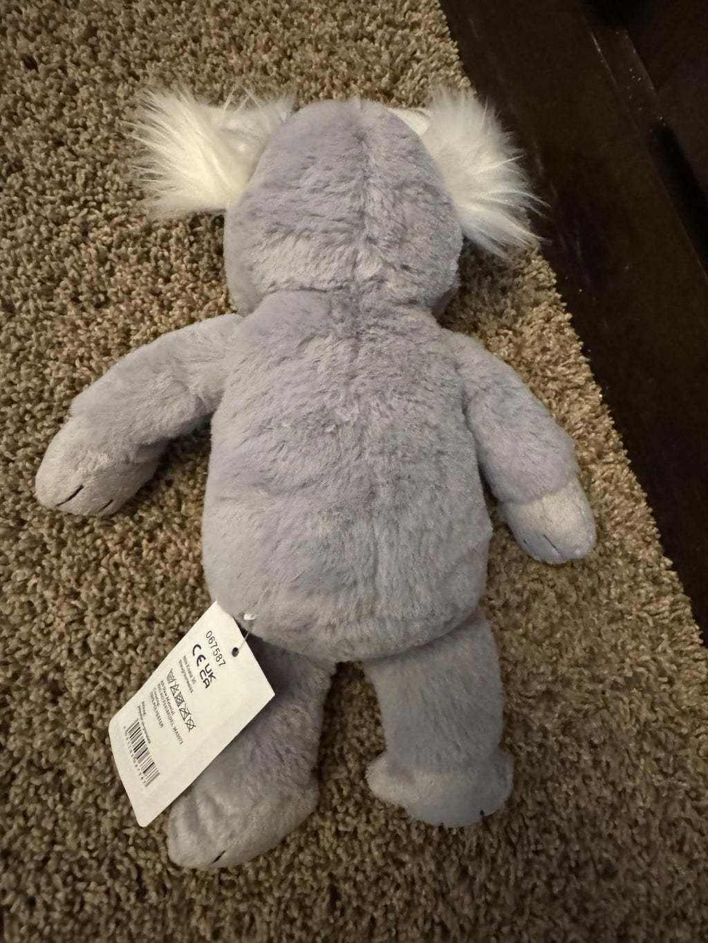 Steiff Soft Cuddly Friends Nils Koala Bear Plush 11” Gray Stuffed Animal 067587