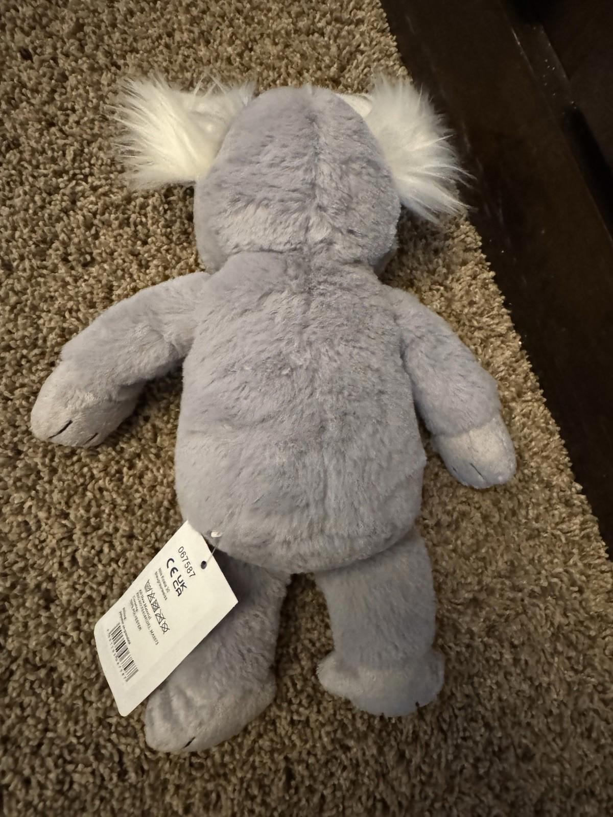 Steiff Soft Cuddly Friends Nils Koala Bear Plush 11” Gray Stuffed Animal 067587