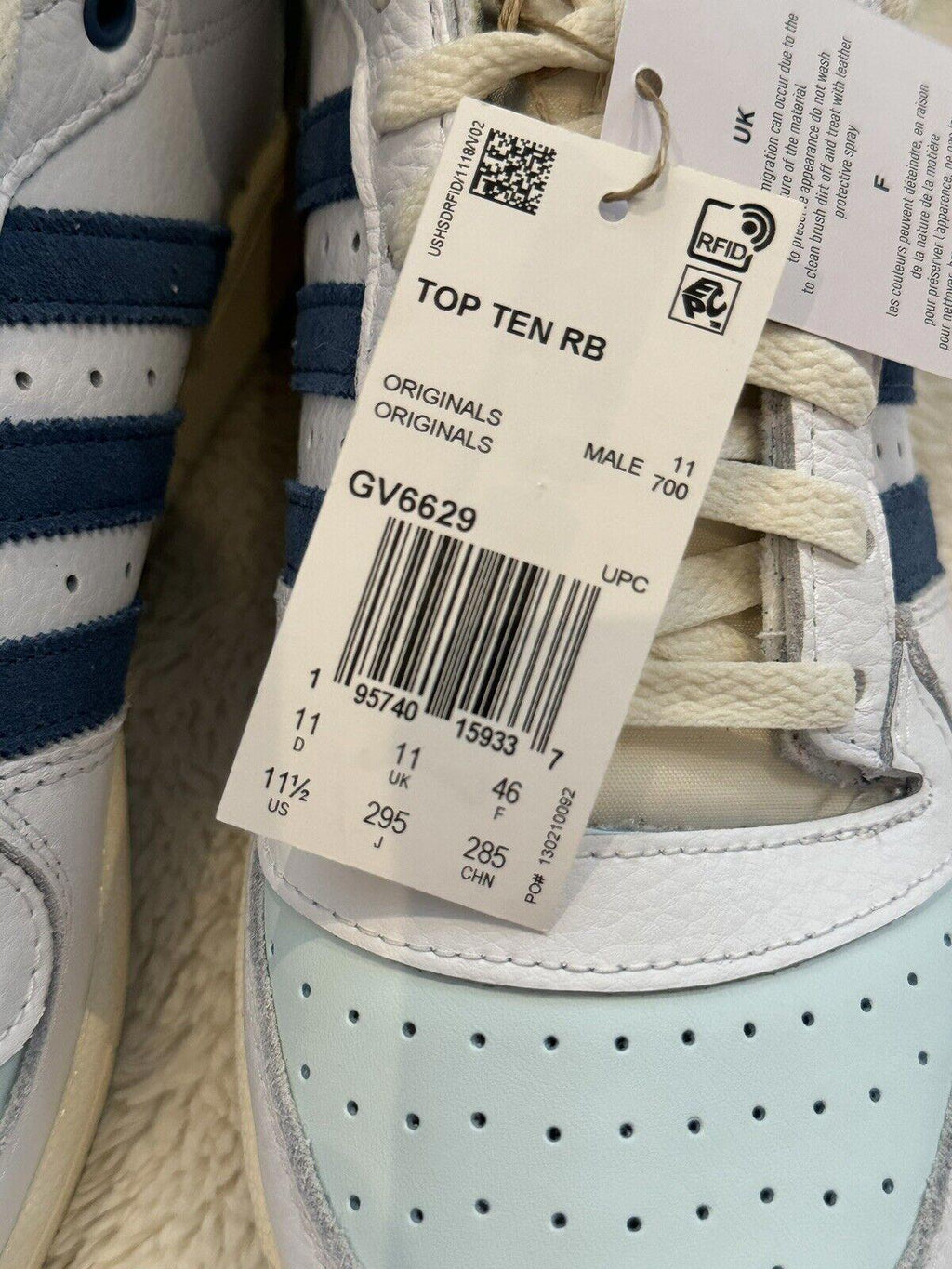 Size 11.5 Adidas Originals Top Ten RB Sneaker GV6629 New