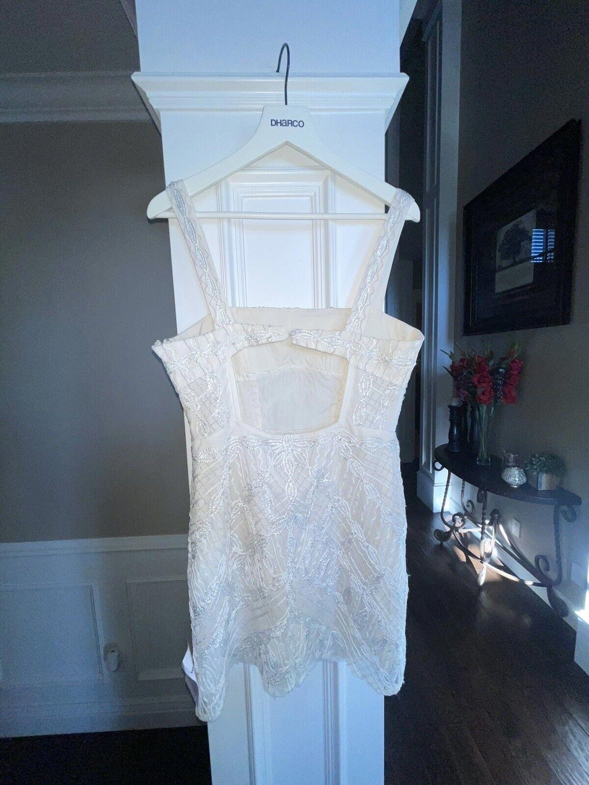 ASOS EDITION Cornelli embroidered dress in ivory. Sz 8. NEW!