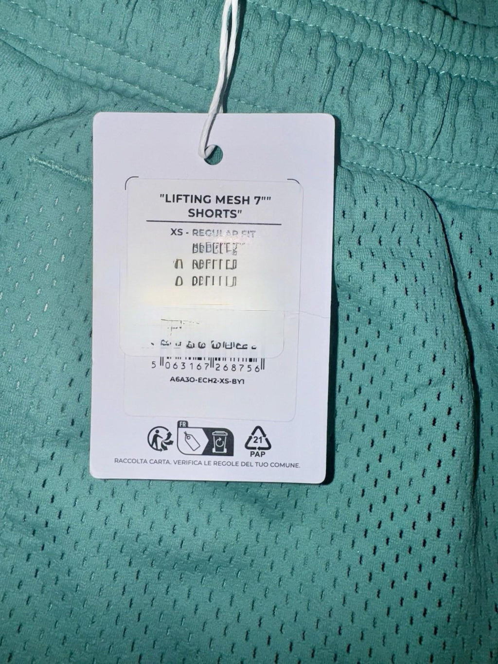 Gymshark Men's Lifting Mesh 7 Inch Shorts Lagoon Green Size: XS NWT
