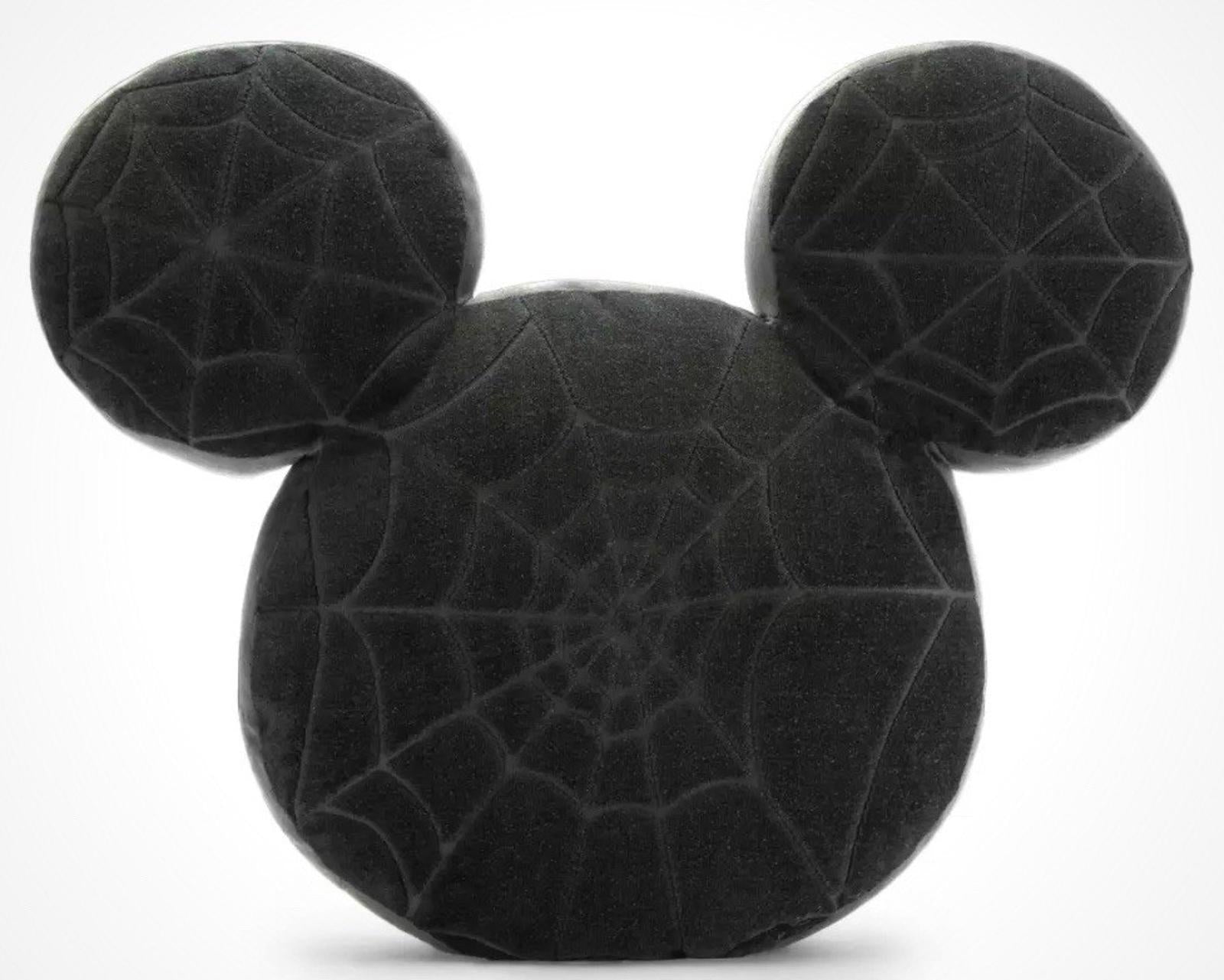 2025 Disney Parks Home Halloween Mickey Mouse Throw Pillow 18"x16" Spider Web