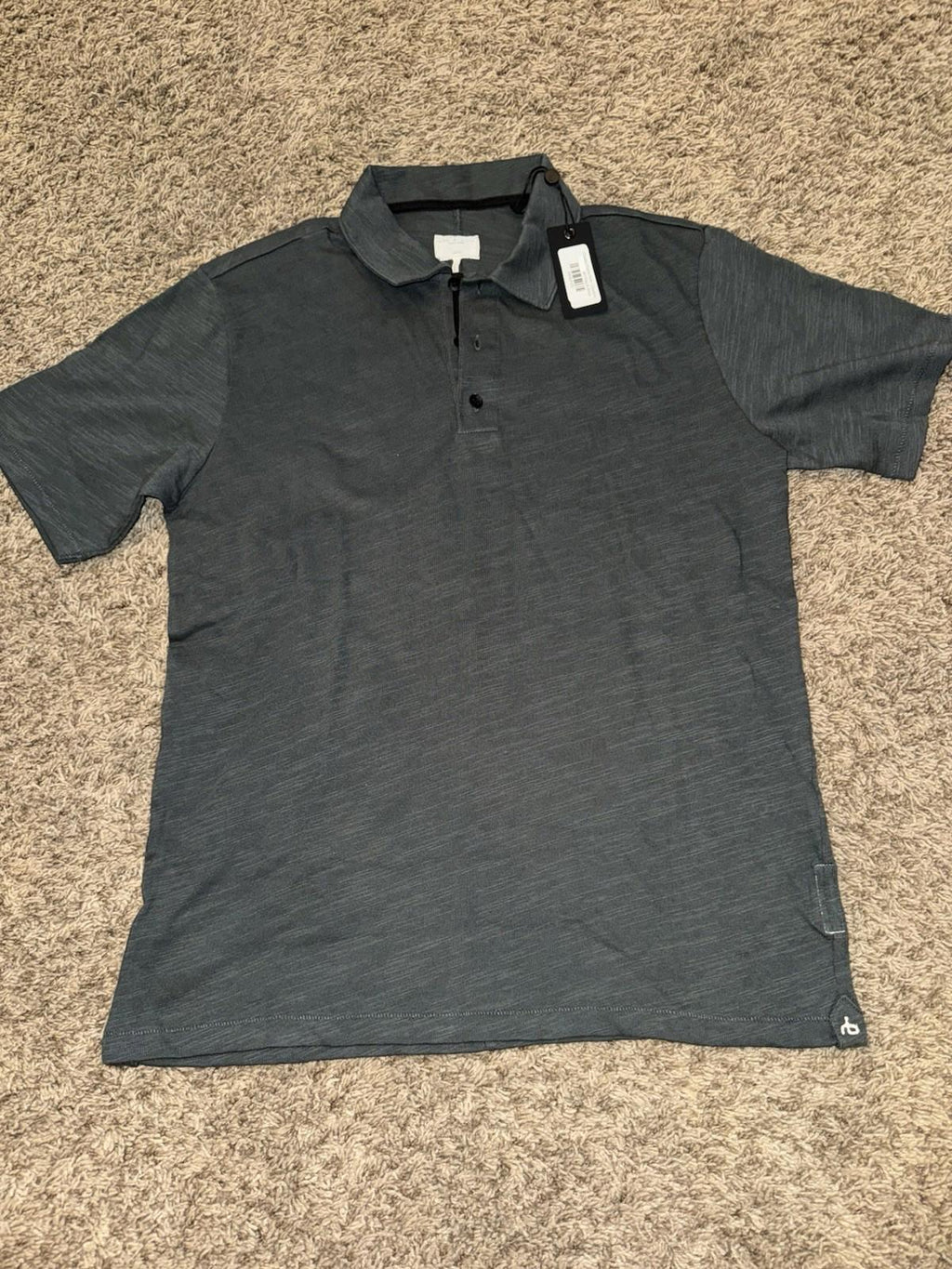 NWT Rag & Bone Classic Flame Polo in Shadow Size medium Men’s NEW!