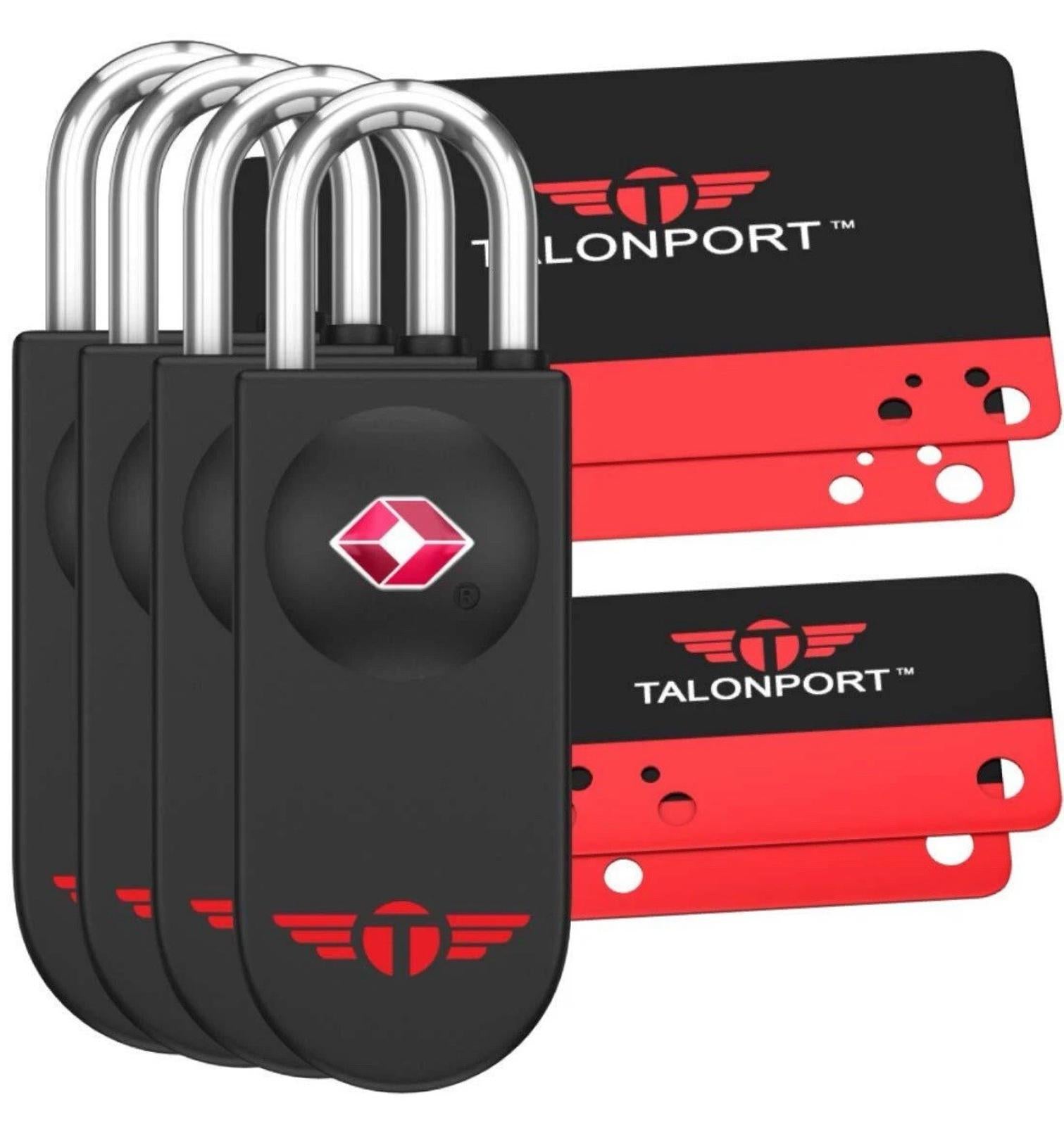 TALONPORT Keyless TSA Luggage Locks w/ Lifetime Card Keys No Combo to Forget