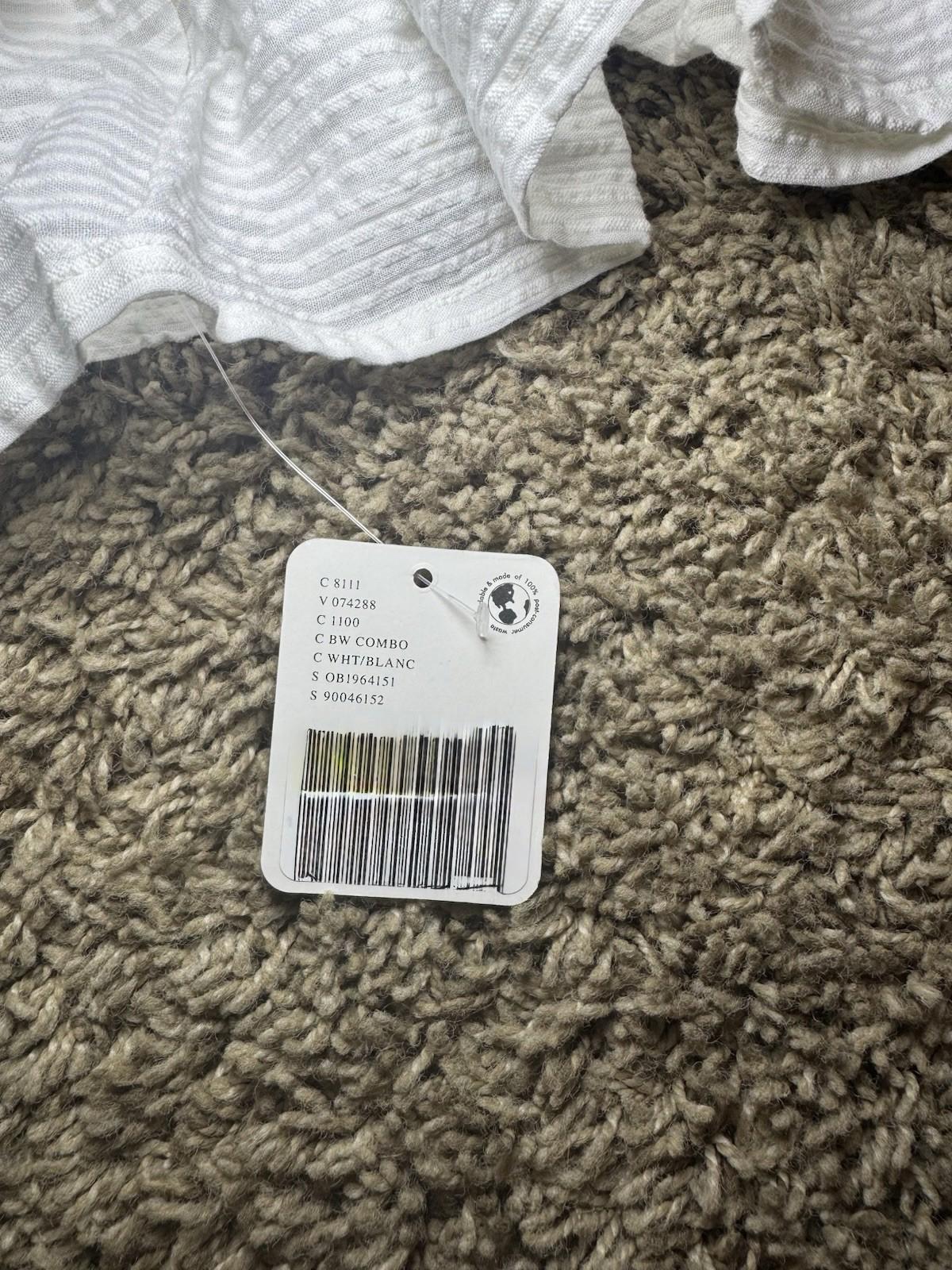 NWT Free People Tara Tube Top | Medium | White + Black