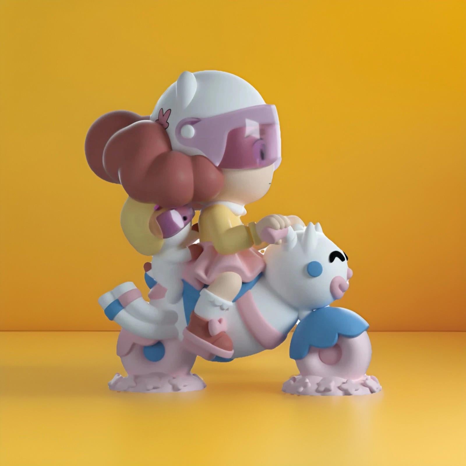 Youtooz Bee and Puppycat Riding Limited Vinyl Plastic Figure H11.2cm(4.4inch)