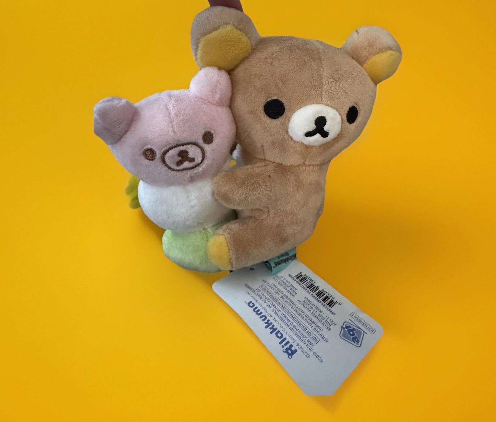 NEW San-X Rilakkuma on Botchan Dango Brown Licensed Plush Stuffed Toy NWT