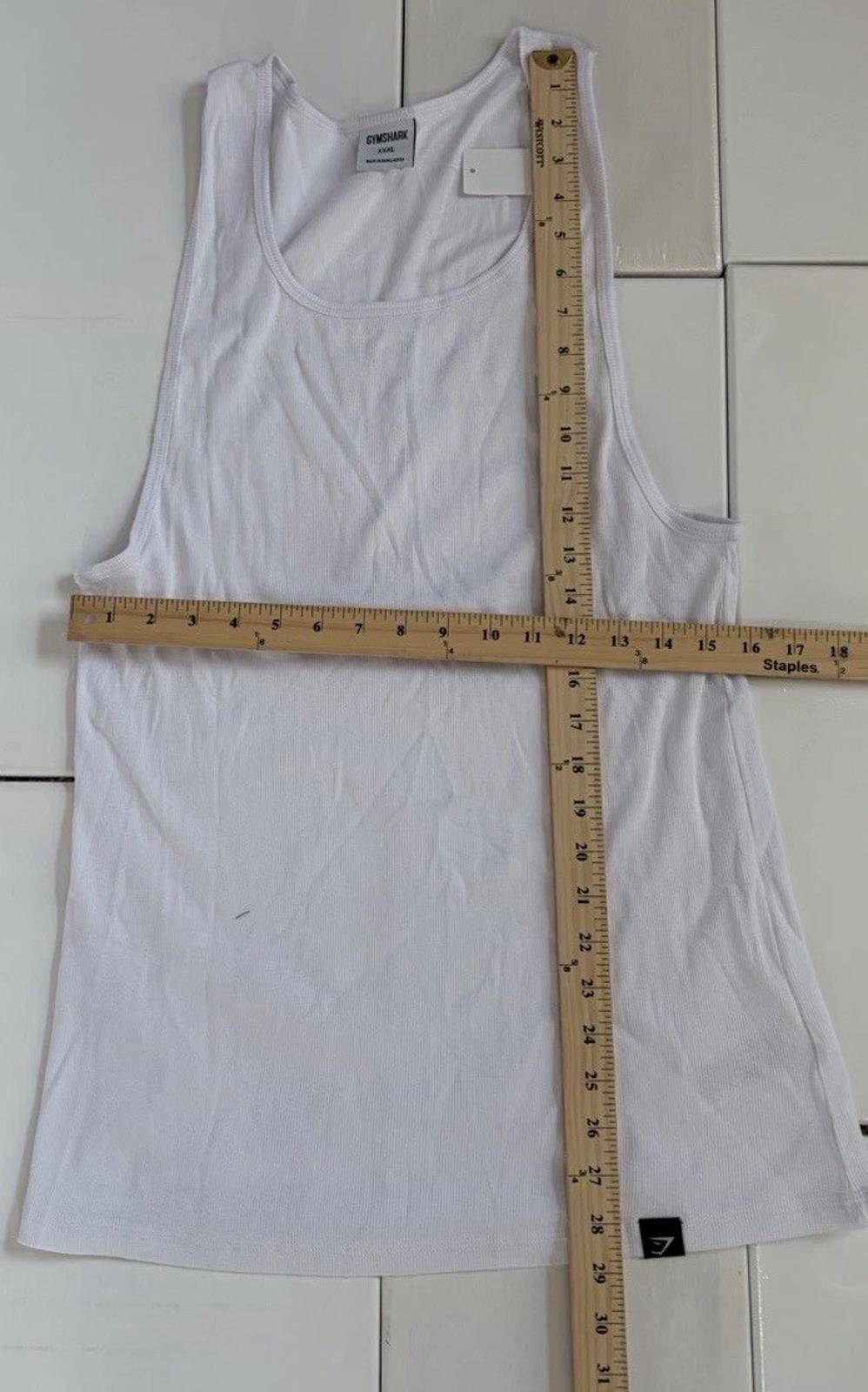 Gymshark Tank Top Mens 3XL White Lightweight Gym Tank NWOT