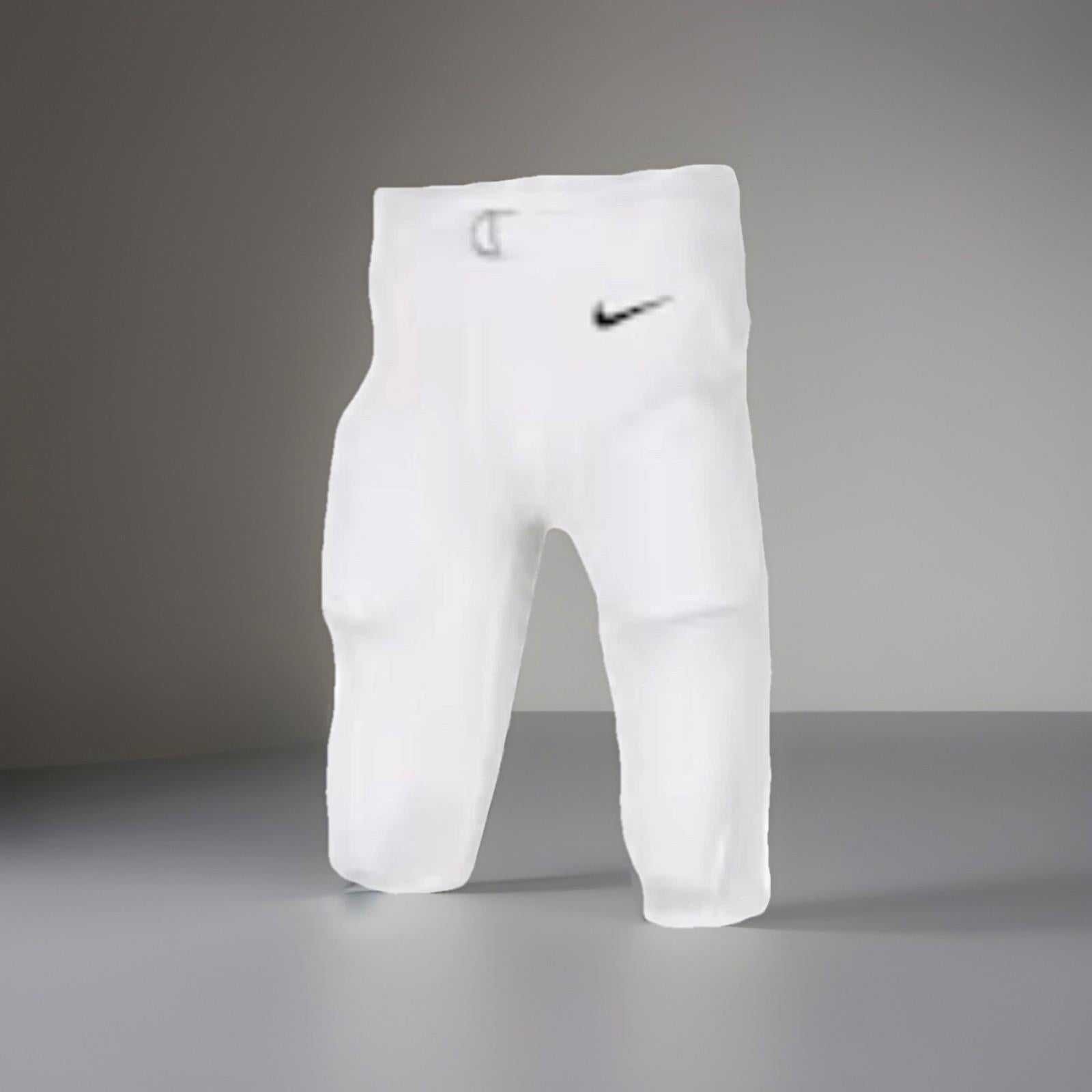 NEW $67 NIKE TEAM VAPOR VARSITY FOOTBALL 3/4 PANTS WHITE/BLACK 908728-100 SMALL