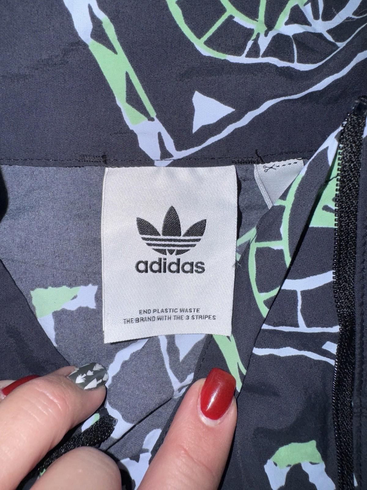 Adidas Men's Adventure Allover Print Archive Anorak Windbreaker Jacket Size SM