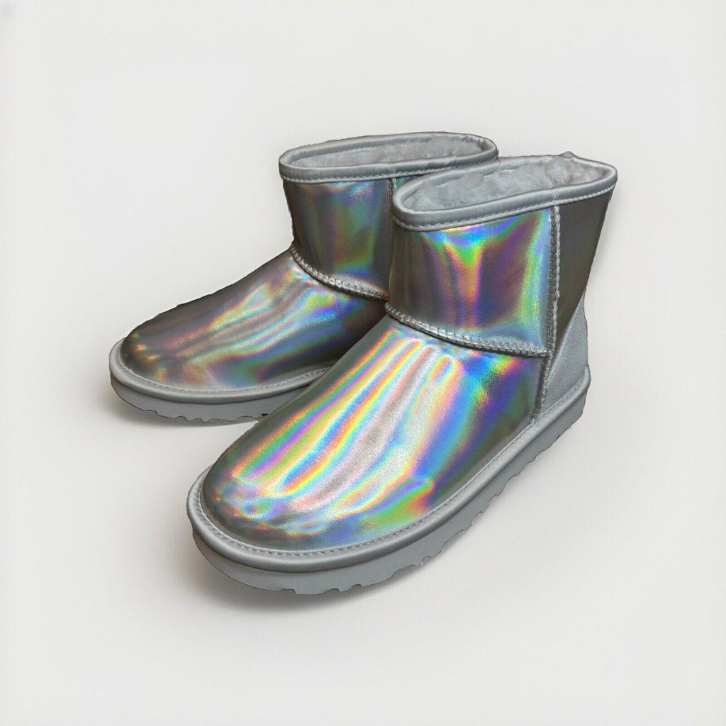 UGG Classic Mini Iridescent Boots Women's Silver Shoes