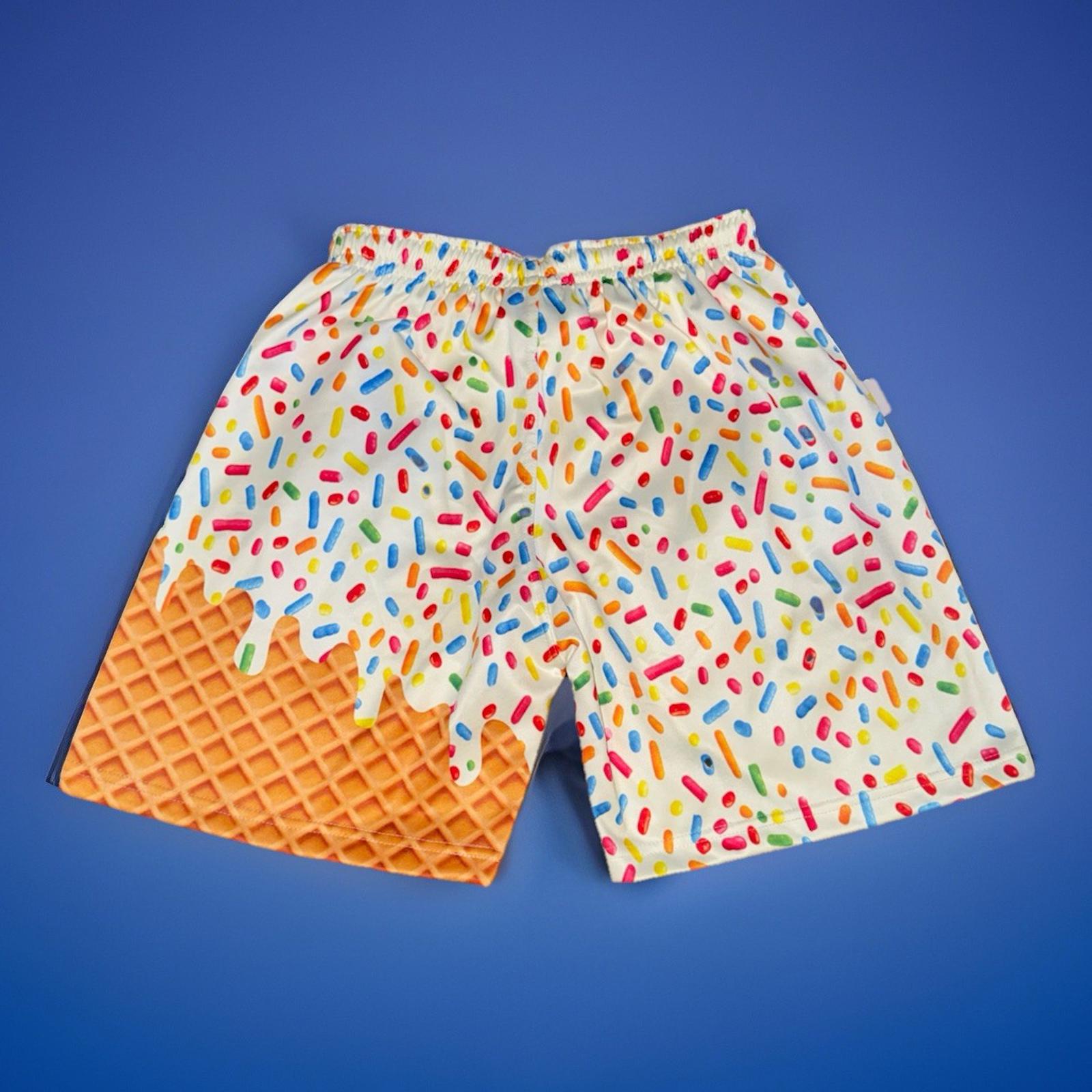 RARE Limited Edition Phenom Hoops Ice Cream Sprinkles Shorts MED NWOT