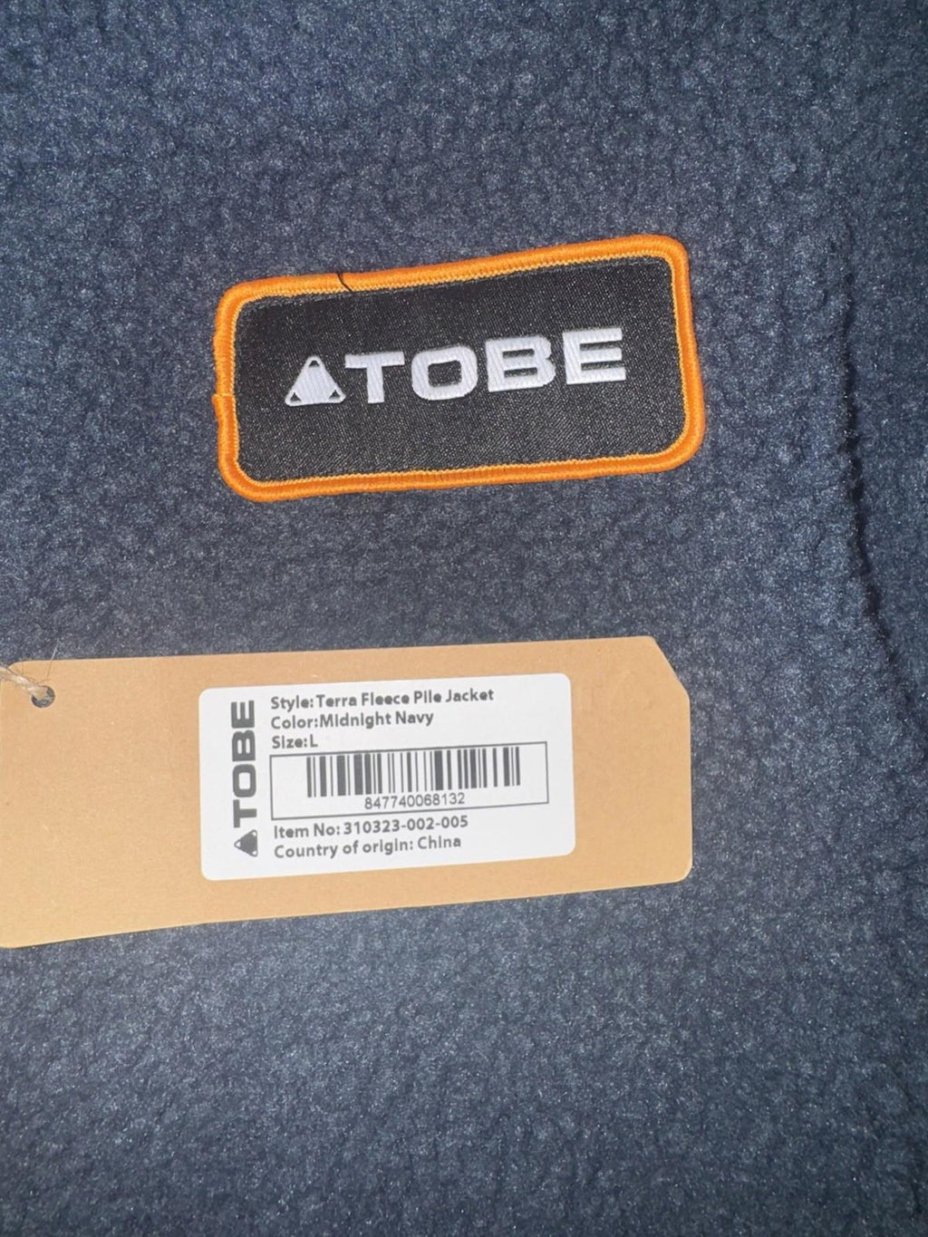 NEW! Tobe Terra Fleece Pile Jacket. Large. Midnight navy NWT