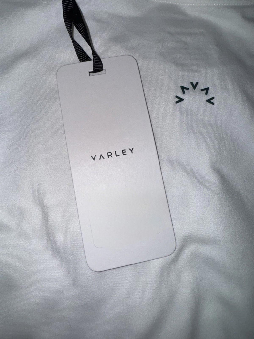 VARLEY Arton Performance Tank Top. Medium. White with Forest green NEW MSRP $72
