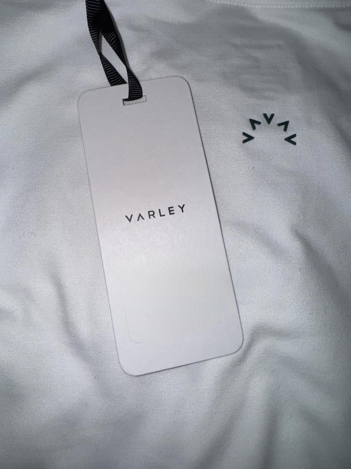 VARLEY Arton Performance Tank Top. Medium. White with Forest green NEW MSRP $72