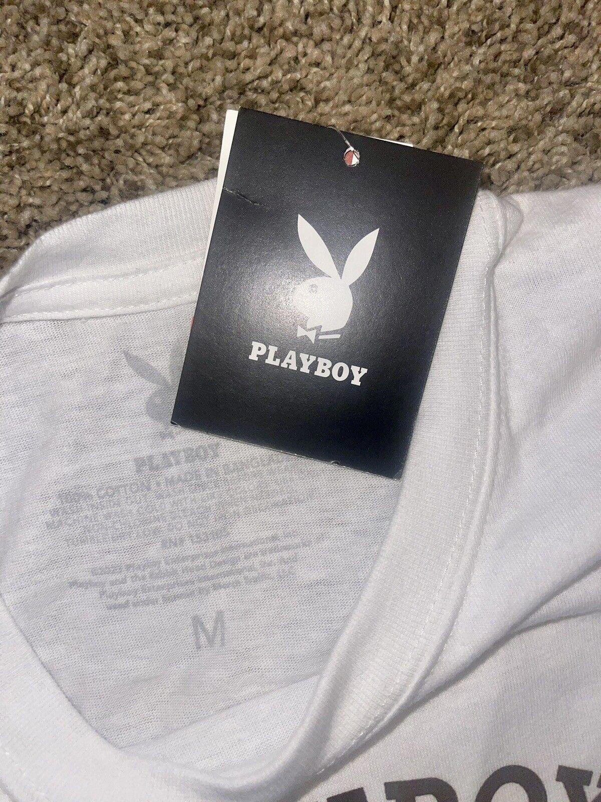 Playboy Tennis Club White Unisex Size M. T-Shirt NWT