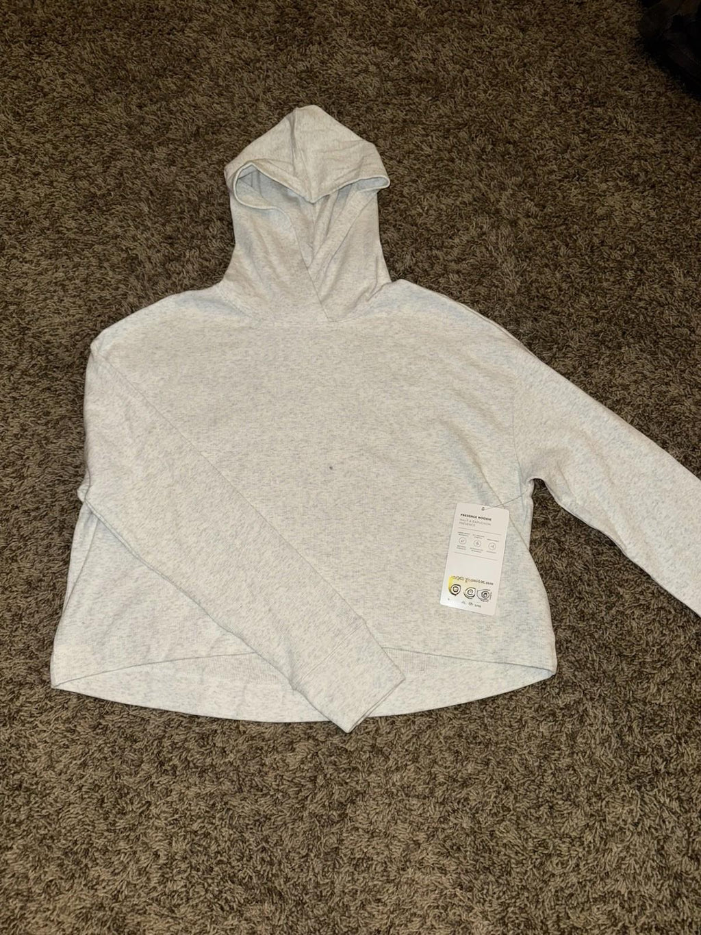 NEW! ATHLETA Presence Pullover Hoodie Women's Size US XXS Gray