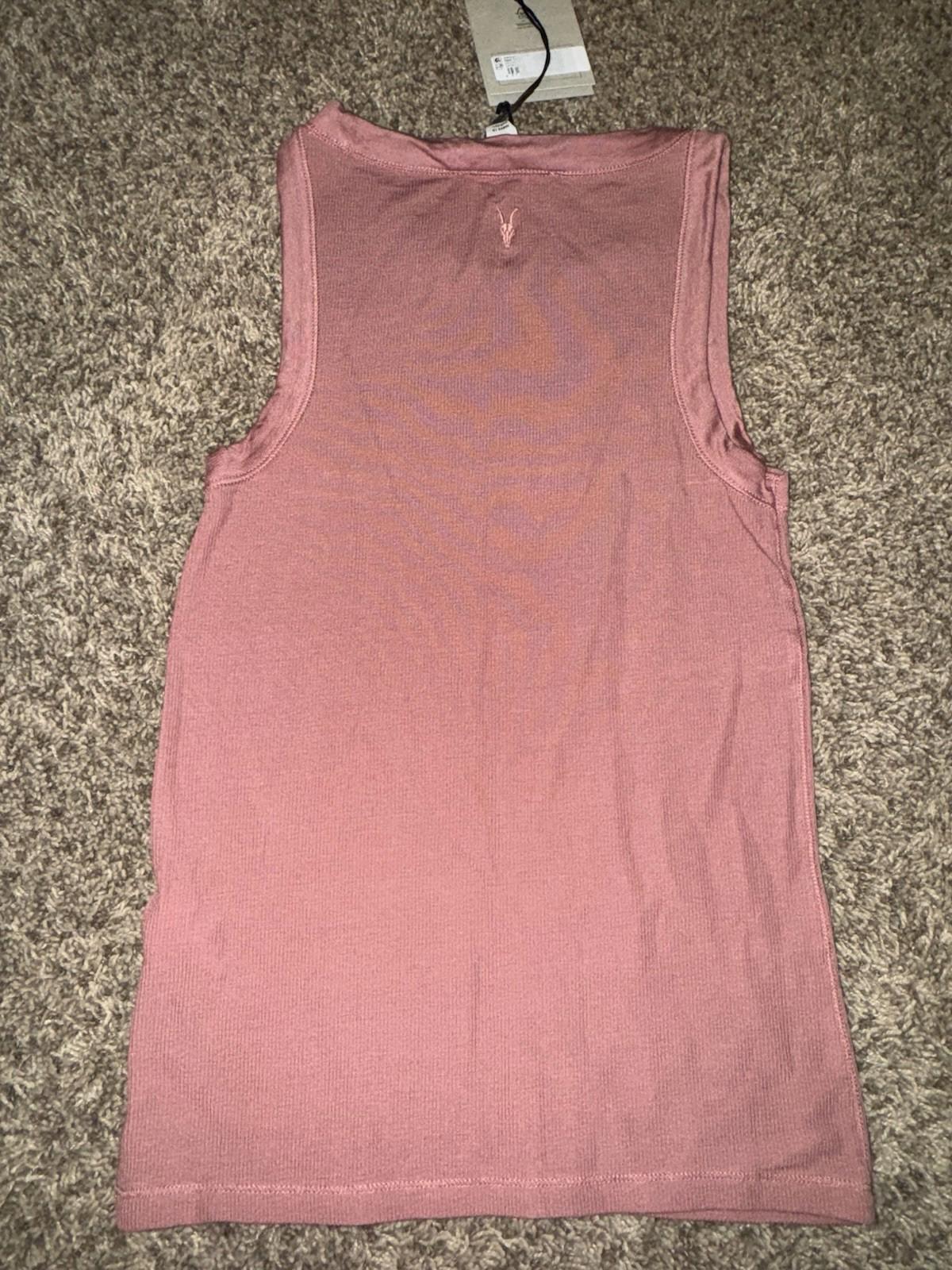 New Allsaints Rina tank top in Ash Rose Pink, US size 4 NWT SOLD OUT ONLINE!