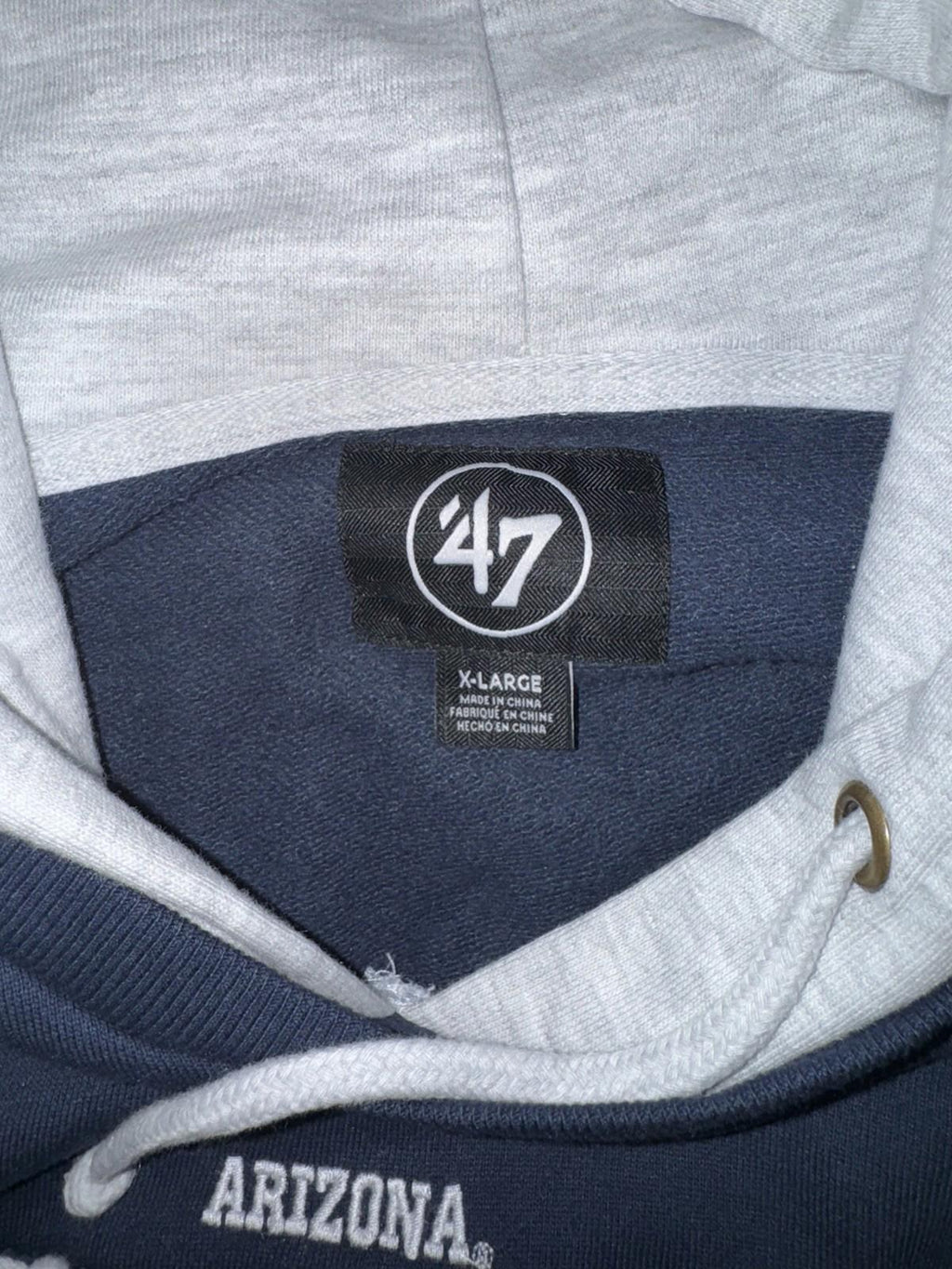 NEW 47 Brand Arizona Wildcats Superior Lacer Lace Up Hockey Hoodie NWT
