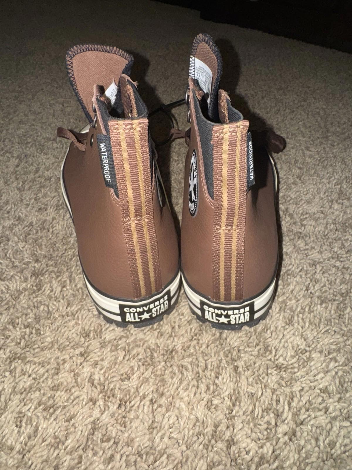 Men's Converse Chuck Taylor All Star Brown City Trek Leather Waterproof Boot New