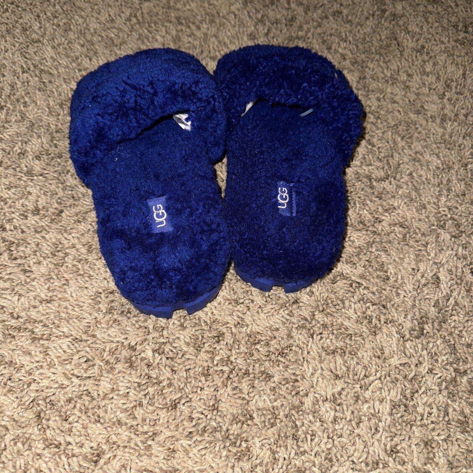 UGG COZETTA BLUE SHEEPSKIN COMFORT SLIPPERS US 5/EUR 36