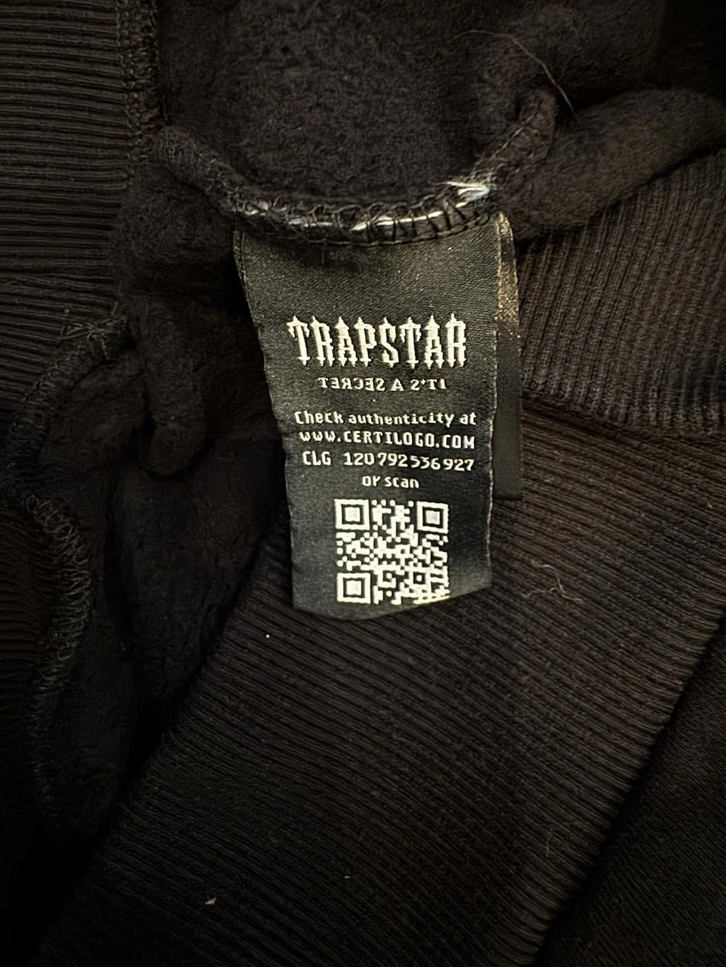 Trapstar Chain Script Hoodie Black/ice Blue Men’s small NWOT