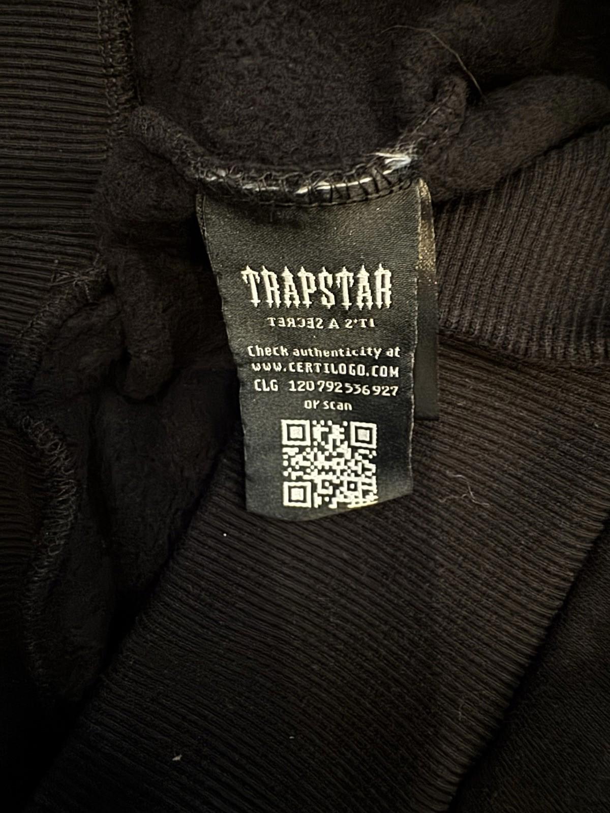 Trapstar Chain Script Hoodie Black/ice Blue Men’s small NWOT