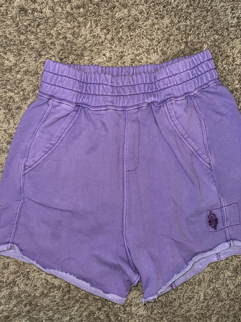 Free People / FP Movement All Star Solid Shorts in Washed Super Berry XS NWOT
