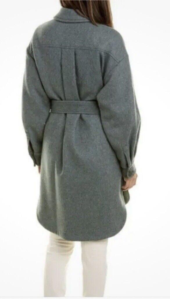 TED BAKER Wool Blend Emerii Belted Oversized Shacket Sz6