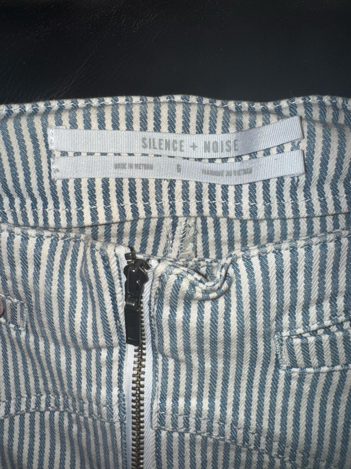 Urban Outfitters Silence + Noise Toni Moto Flare Pants Railroad Stripe NWT 6