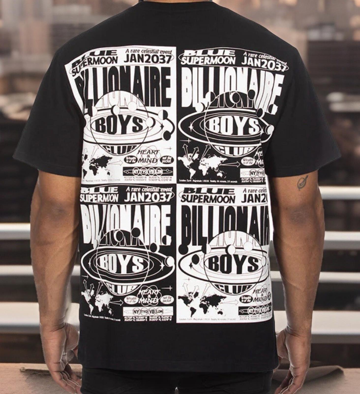 NEW! Billionaire Boys Club Supermoon men t shirt SS Knit Oversized XL NWT