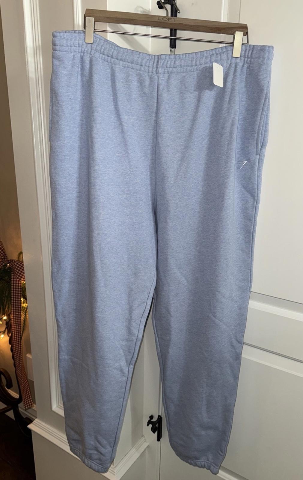 Gymshark Men's Drawstring Waist Essential Oversized Sweatpants. XXL blue NWOT