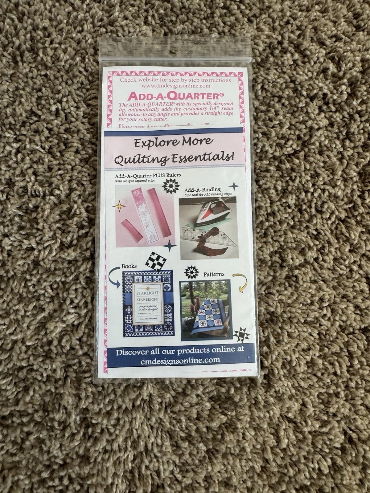 Add-A-Quarter Ruler-6" Yellow Great For Patchwork And Quilting!! [EQS- AQ6]