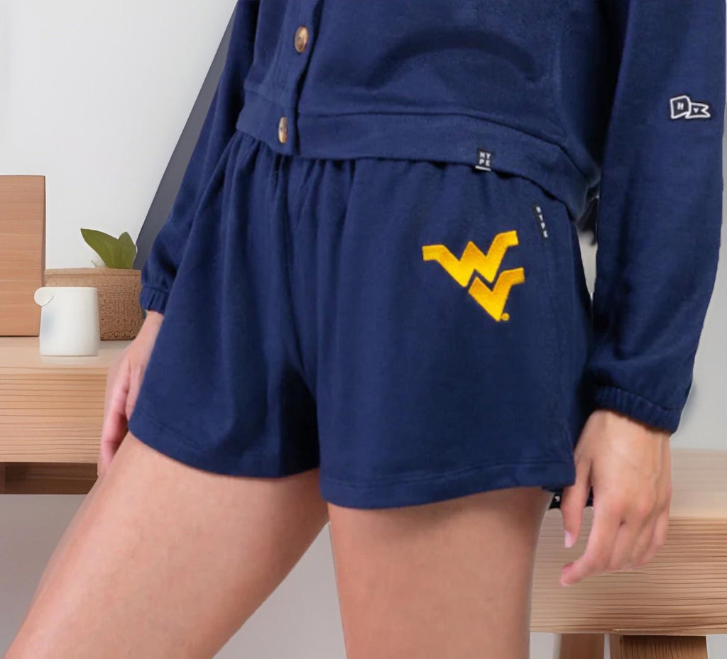 Hype & Vice West Virginia Mountaineers Ace Short Women's L White Navy SOLD OUT!