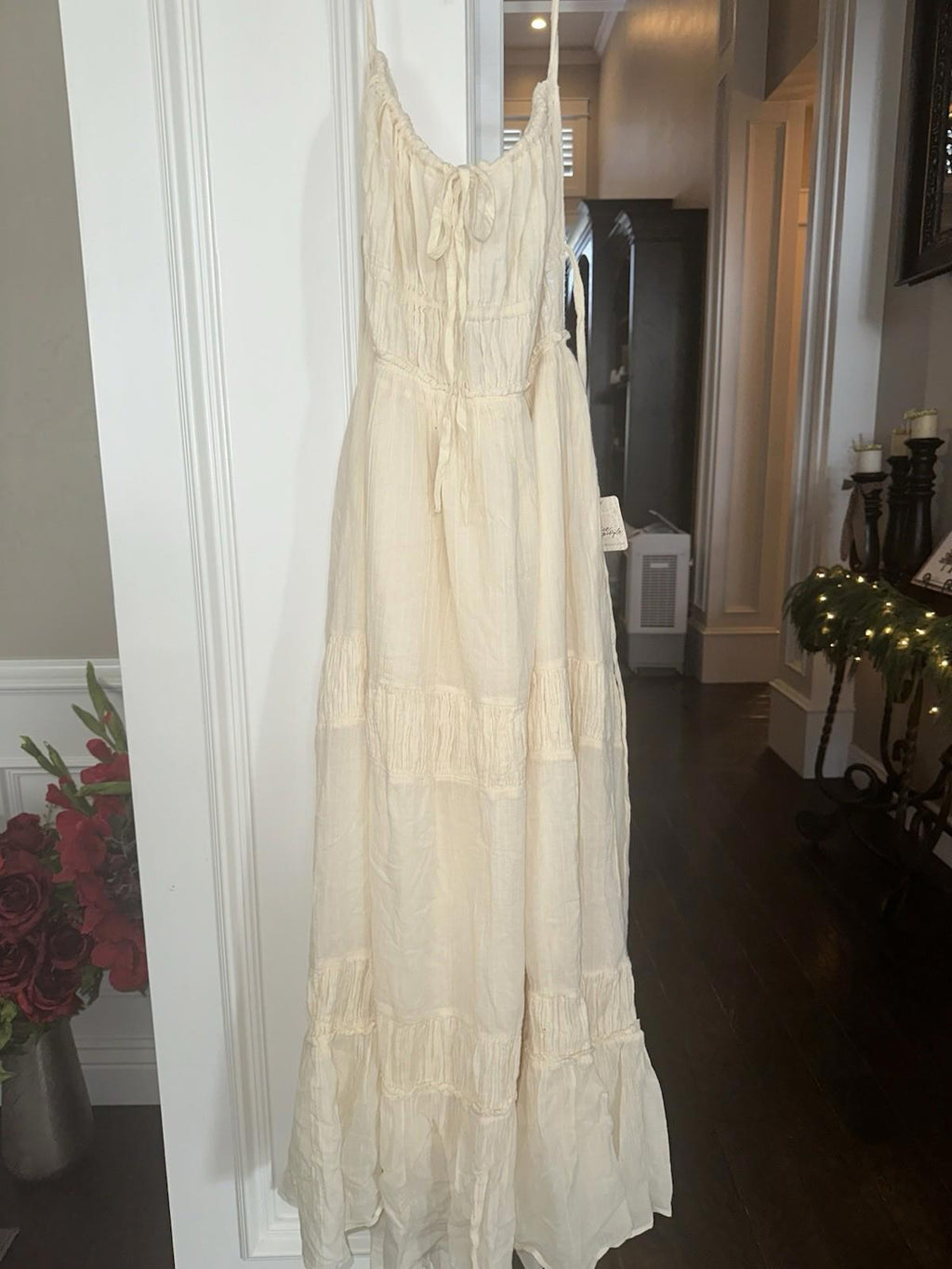 Free People Taking Sides Maxi Dress Women's Casual Backless Long NWT Large