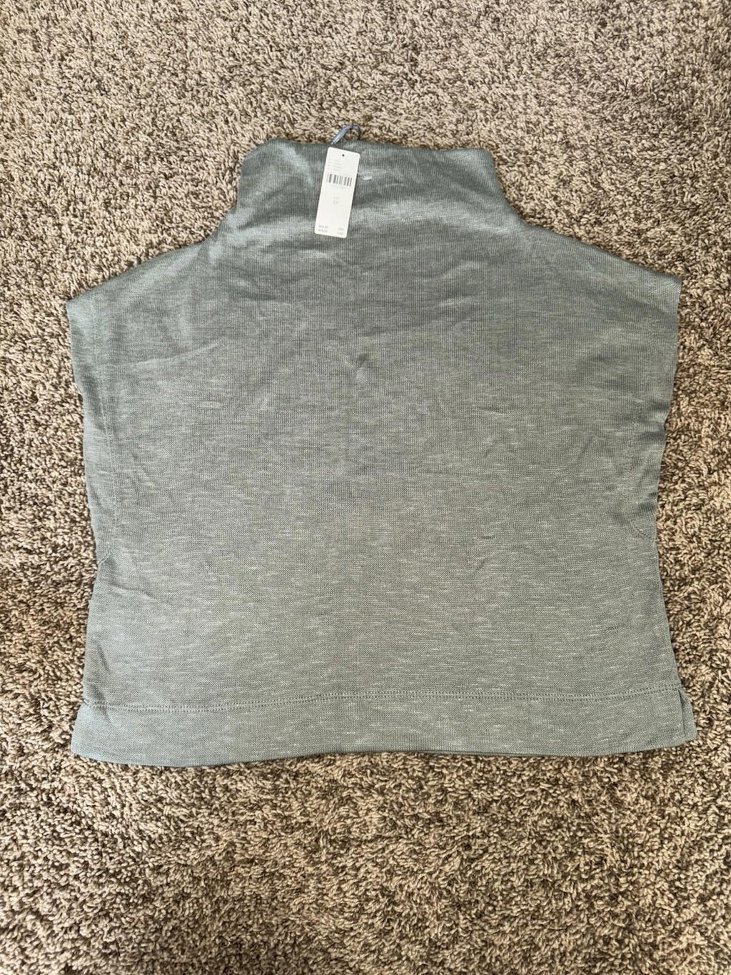 Anthropologie Cap-Sleeve Mock-Neck Sweater Tee XS Sold out online NEW