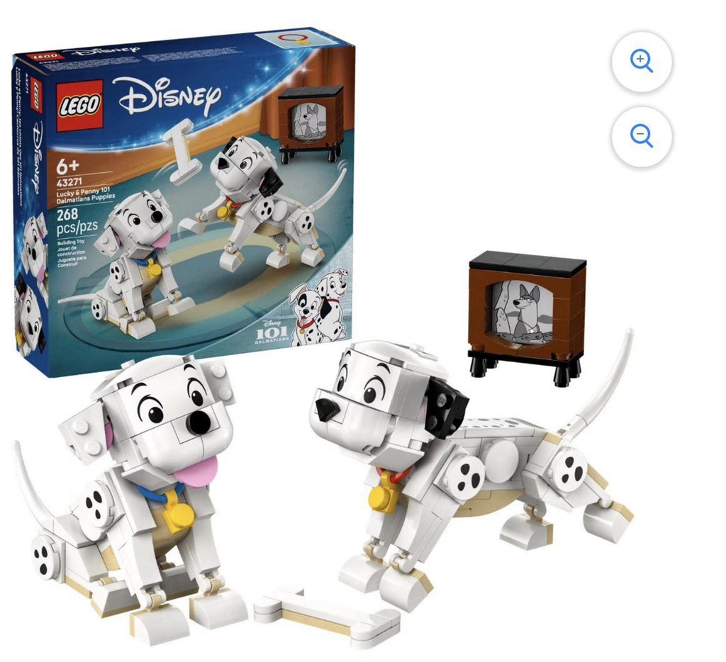 LEGO 43271 Disney Lucky & Penny 101 Dalmatians Puppies Building Set, 268 Pieces,