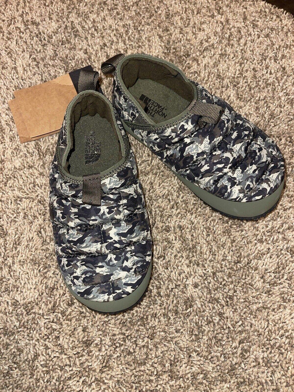 North Face Thermoball Traction Mule 2 Kids Camo Slipper Sz 1