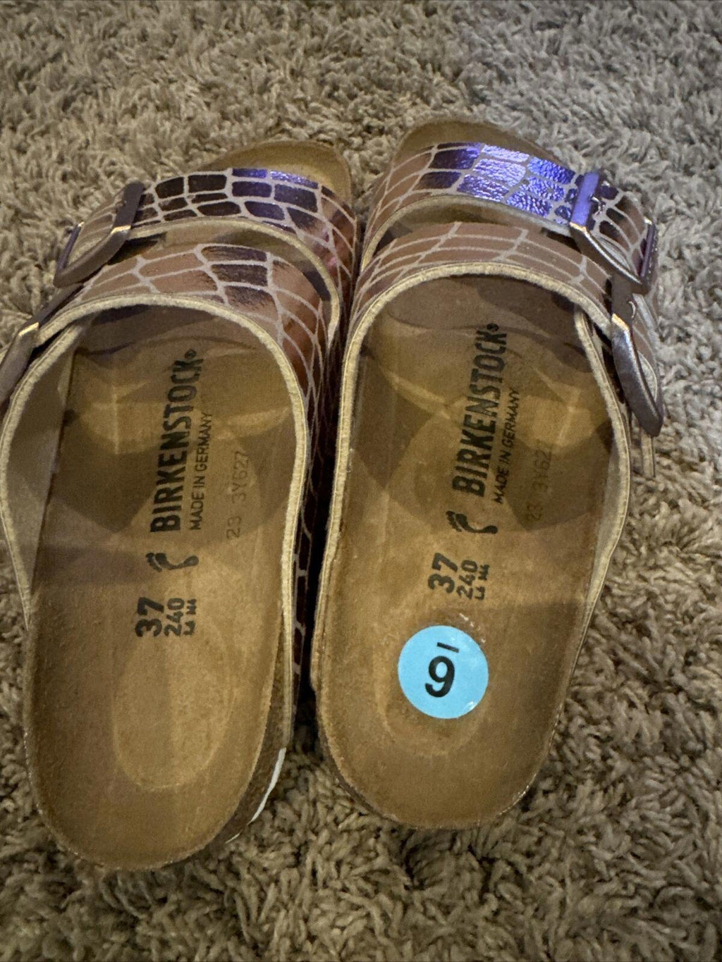 Birkenstock Sandals Size 37 US Copper Leather Casual Arizona